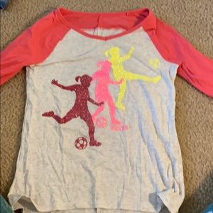 3/4 sleeve justice shirt size 10